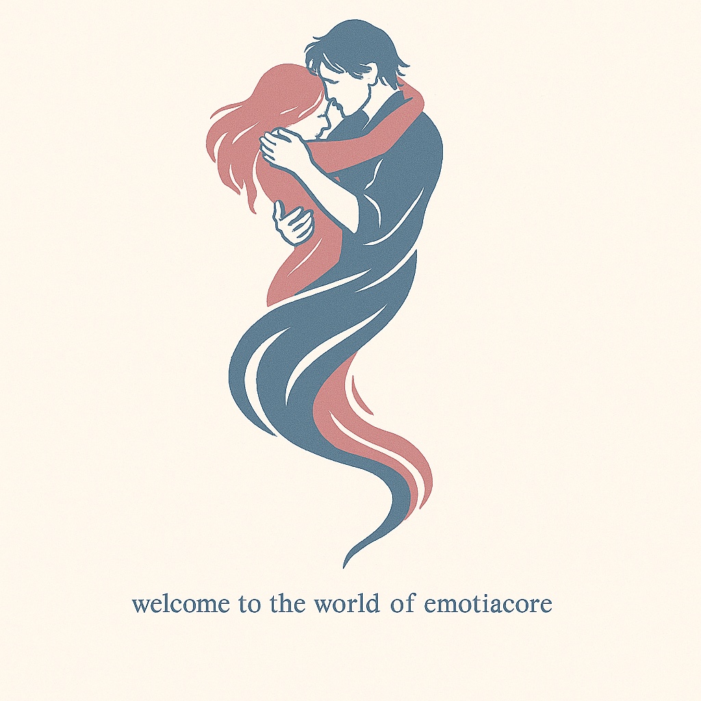 Dreamlike illustration of lovers embracing