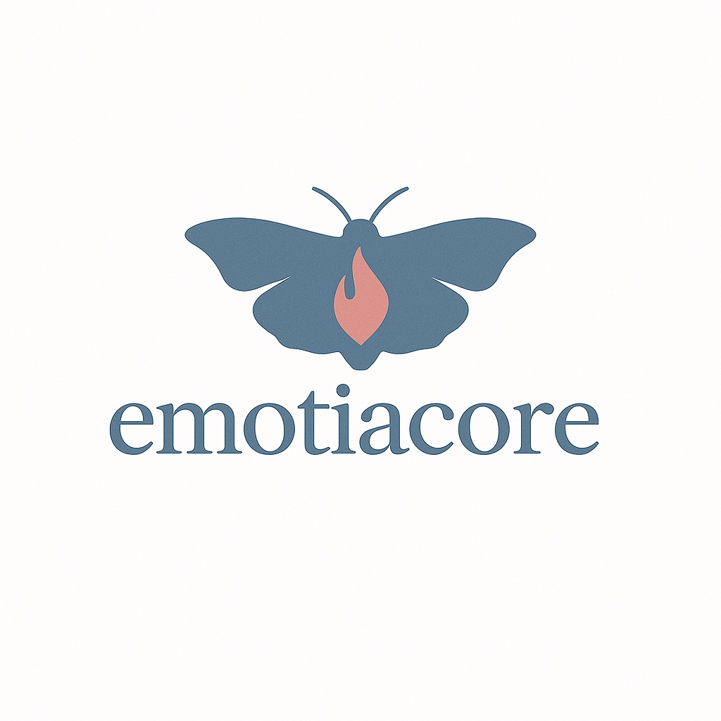 Emotiacore moth and flame logo